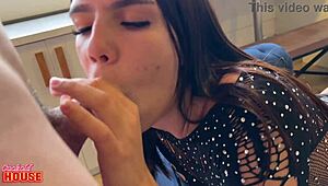 Naughty Novinha Masturbates To Porn Before Fucking Two Guys Hard