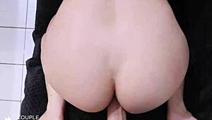 moaning as this brazilian teen slut's tight ass and pussy get gaping creampied by huge cock