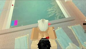 Pool encounter turns into wild subscriber sex with big cock riding