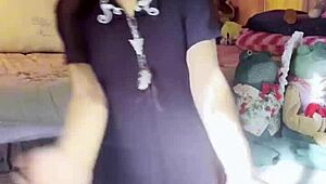 Watch Her Rip Clothes for Petite Tease Play!