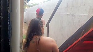 😈 found famous beach toy and offered my fat bbw pussy right away for big cock fetish fuck 💦🏖️
