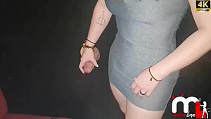 hotwife dreams of massive cock waiting at the gloryhole for her