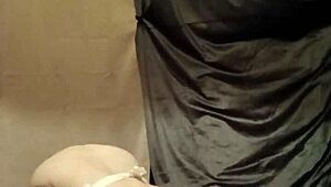 maid slut flashes humiliates in tiny apron outfit