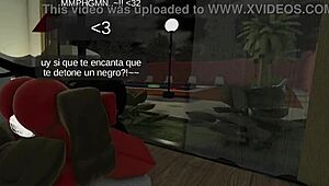 Devil prostitute takes massive black monster cock on sofa pounding her wet pussy until squirting wildly