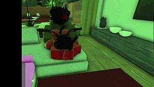 Devil prostitute takes massive black monster cock on sofa pounding her wet pussy until squirting wildly