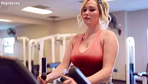 So I met her during a sweaty gym workout.