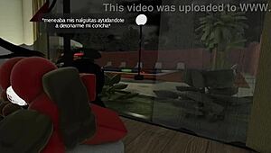 Devil prostitute takes massive black monster cock on sofa pounding her wet pussy until squirting wildly