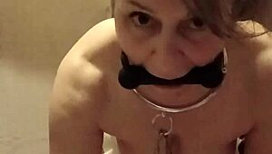 maid slut flashes humiliates in tiny apron outfit