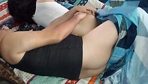 woke up with stepsis in bed and got cozy before work