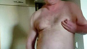 german nylon boy gets horny morning coffee wank session