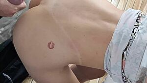 doctor prepares patient bent over for deep treatment