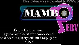 whoa barely legal brazilian agatha santos gapes her teen asshole on huge bbc with dirty talk!