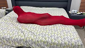 oh man locked tight in pantyhose bondage cocoon stretched mummified in nylons