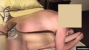 brunette amateur rides cock cowgirl then bends for homemade cum on ass