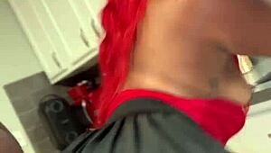 Redhead Twerks Creamy Pussy on Thick Dick