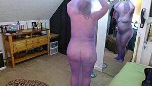 First nylon encasement try with hairy pussy view.