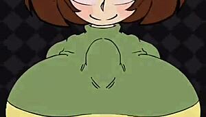 chara's massive tits squeezed tight around throbbing cock in titty fuck frenzy