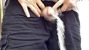 i can't stop pissing again today neighbors watch my small cock