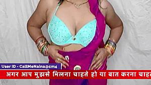 Найна деси леля чати мръсно на хинди докато пръсти мократа си путка на уебкам