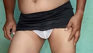 damn im so horny dancin in white panties lingerie pantyhose feelin sexy mexican heat