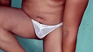damn im so horny dancin in white panties lingerie pantyhose feelin sexy mexican heat