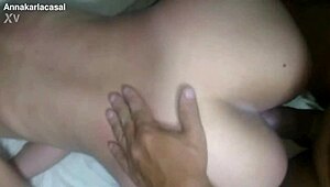 Safado Nerd Pounds Skinny Amateur Wife's Tight Ass with Monster Cock in Homemade Lingerie Session