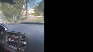 watching the road while deepthroating monster black cock swallowing every drop of cum