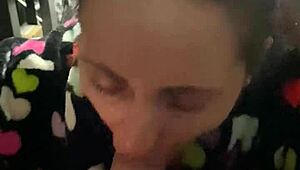 Kneeling Under Desk Licking Monster Cock Before Swallowing Huge Cum Mouthful POV