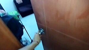 thief girl caught stealing bends over doggy and takes cumshot in mouth to stay free