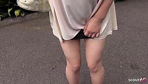 Petite Japanese Virgin Teen Sucks Stranger's Cock POV Then Swallows Cum