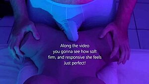 Brazilian stud rams huge cock through curvy sex doll's tight underwear fabric.