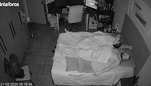 they pretend to forget the camera while going crazy licking huge asses in the bedroom