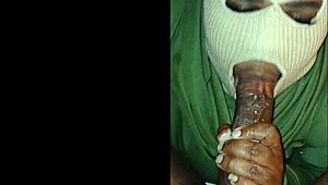 Masked Girl Delivers Super Sloppy Deep Throat!