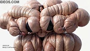 How Massive Will Bodybuilder Natasha's Muscles Pump Up in This Huge Growth Factory Session?