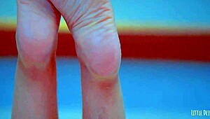 Homemade amateur teen spreads wet shaved pink pussy closeup