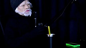 fat latina milf fired for airplane sex shows off see-through red lingerie on swing cast