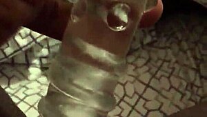 her smooth pussy throbs with toy pleasure and loud moans