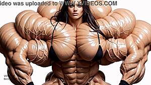 How Massive Will Bodybuilder Natasha's Muscles Pump Up in This Huge Growth Factory Session?
