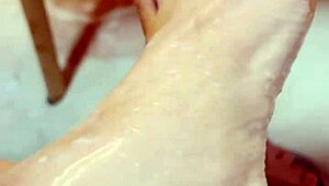 Whoa, my foot verification vid with bound blowjob, foot fetish silk licking action! 🦶👅😍