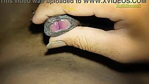 Indonesian amateur strokes cock close-up in homemade clip