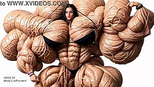 How Massive Will Bodybuilder Natasha's Muscles Pump Up in This Huge Growth Factory Session?