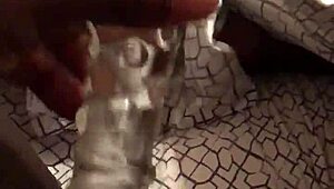 her smooth pussy throbs with toy pleasure and loud moans