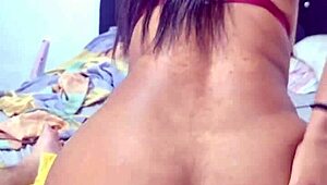 check out this big ass latina teen gaping her hole on thick cock