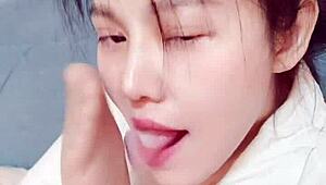 Whoa, my foot verification vid with bound blowjob, foot fetish silk licking action! 🦶👅😍