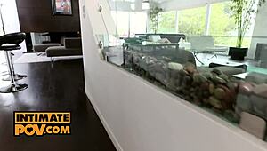 Petite blonde Britney Amber rides cock pov orgasms hard doggystyle cowgirl