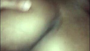 big booty dark skin babe rides cock hard to creampie after date