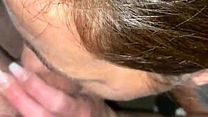 Pov public blowjob tempts with wife's wet pussy hardcore outdoor pounding cock tease