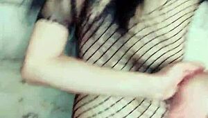 skinny homemade latina milf rides pov with natural tits bouncing