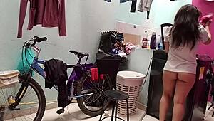 Pounding juicy big ass Venezuelan maid bent over hardcore