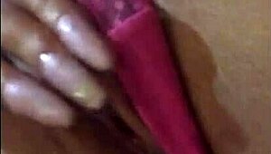 This latina beauty grabs her dildo and masturbates solo in her cozy little home.